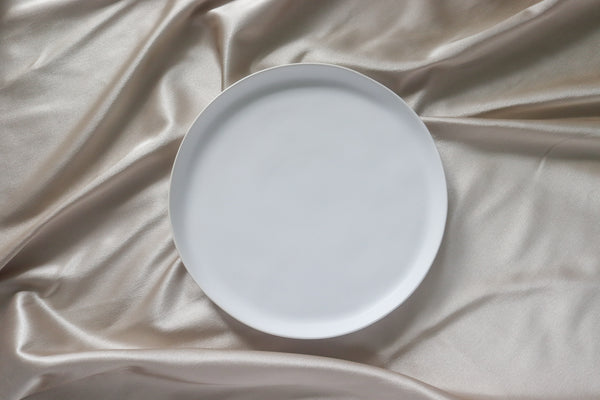 White Canvas Dinner Plate - 4 Piece Set