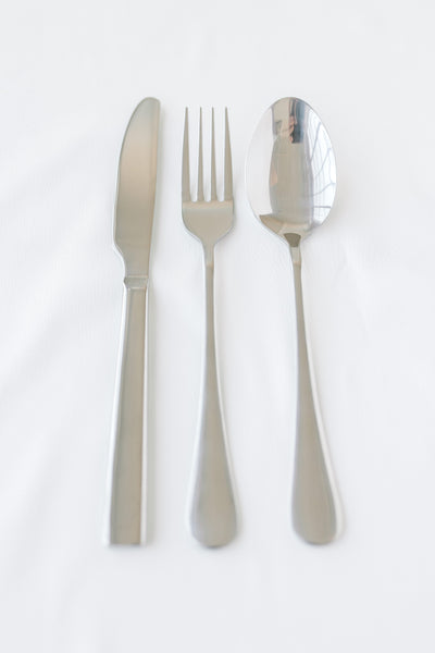 Classic Round Edge 12 Piece Cutlery Set - Silver