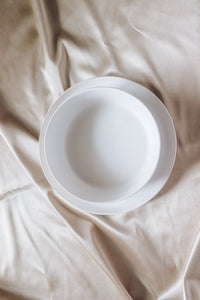 White Canvas Salad Bowl - 4 Piece Set