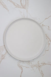 White Canvas Dinner Plate