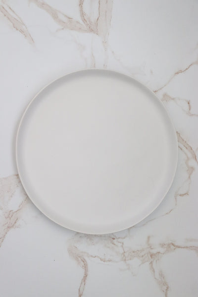 White Canvas Dinner Plate
