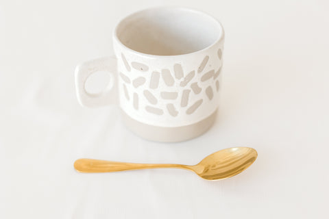 Classic Round Edge 4 Piece Teaspoon Set - Gold